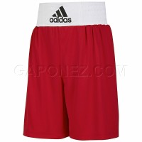 Adidas Pantalones Cortos de Boxeo (Base Puñetazo) Rojo Color V14110