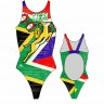 Turbo Swimming Swimsuit Womens Wide Strap Rugby South Africa Vintage 898971