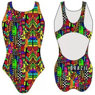 涡轮女式宽肩带泳衣 波浪嘉年华巴西 83085429