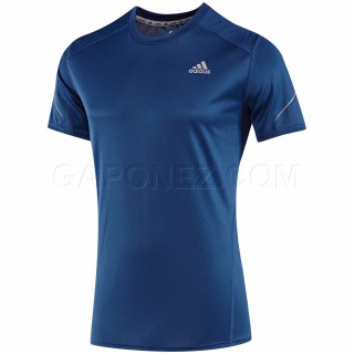Adidas Футболка Sequencials Climacool Run Short Sleeve Темно-Синий Цвет Z21714