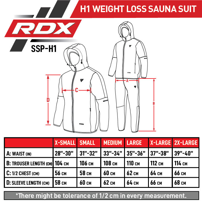 RDX Traje de Sauna Para Bajar de Peso H1 SSP-H1