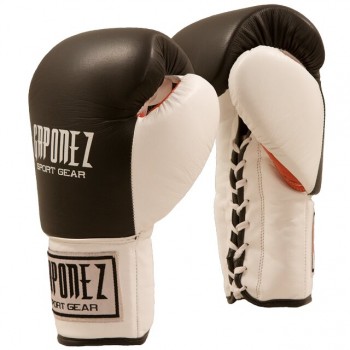 Gaponez Boxing Gloves Lace-Up GBFG BK/WH/RD 