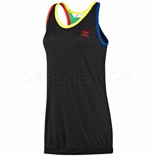 Adidas Originals Футболка Beach Tank Зеленый/Черный/Синий P40066