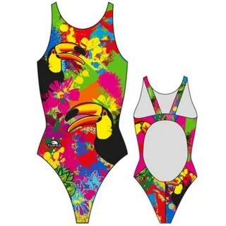 涡轮游泳女式宽肩带泳衣 图坎颜色 899201