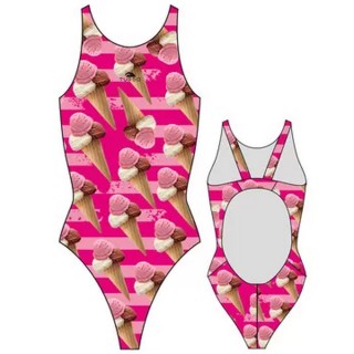 涡轮游泳女式宽肩带泳衣 冰淇淋三球 8301901