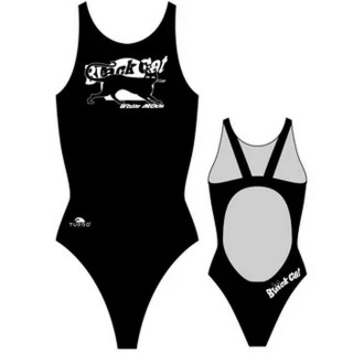 涡轮游泳女式宽肩带泳衣 黑猫 894841