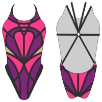 Turbo Synchronized Swimming Swimsuit Thin Strap Sincro Modelo ES001