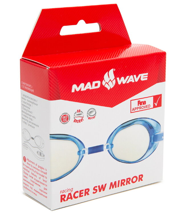 Madwave Swimming Racing Goggles Racer SW Mirror M0455 02