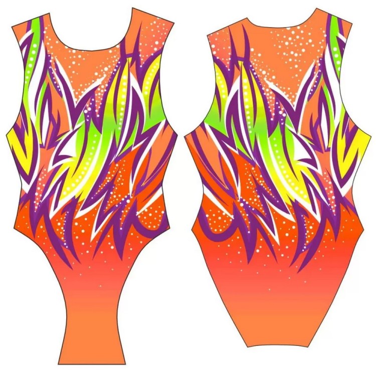 Turbo Synchronized Swimming Swimsuit Wide Strap Sincro Modelo H001