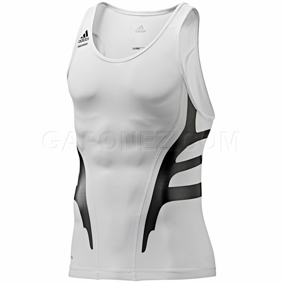 Adidas NEW Womens Climacool Techfit Black & White Compression