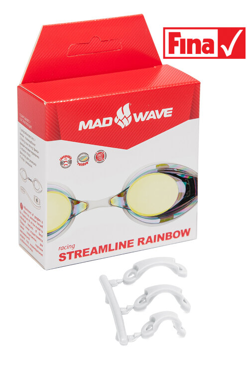 Madwave Очки для Плавания Стартовые Streamline Rainbow M0457 03