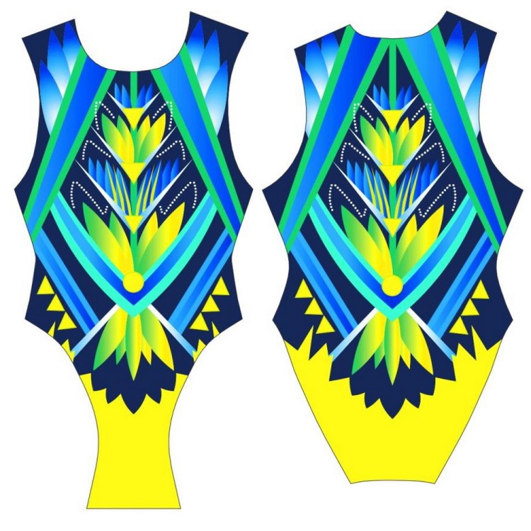 Turbo Synchronized Swimming Swimsuit Wide Strap Sincro Modelo H003