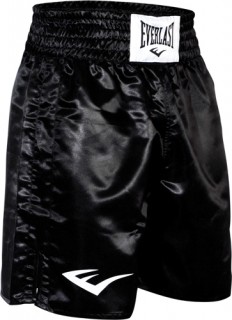 White/Black Everlast Standard Bottom of Knee Boxing Trunks XL 