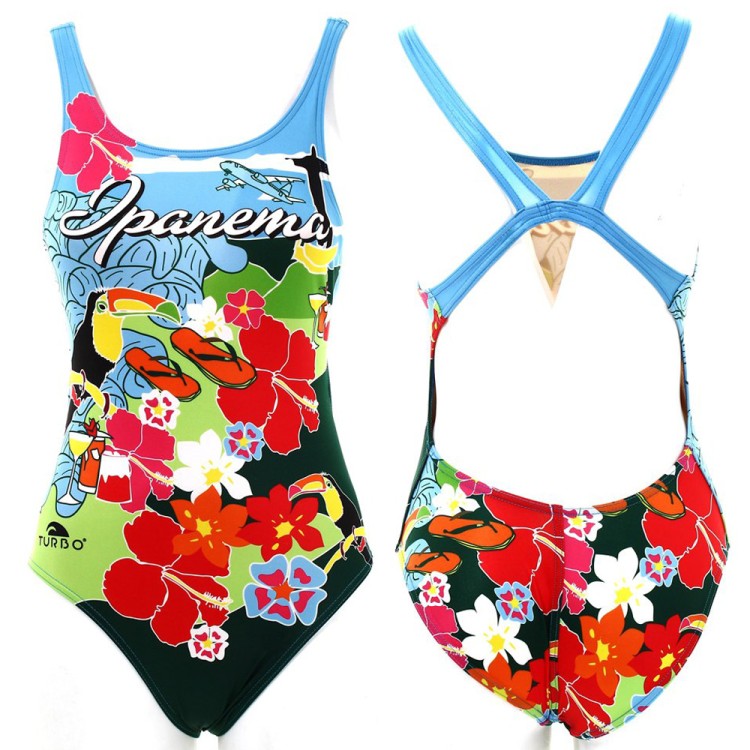 Turbo Swimming Swimsuit Womens Wide Strap Ipanema 892061