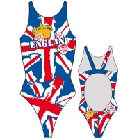 涡轮游泳女式宽肩带泳衣 英格兰皇冠国家 896911