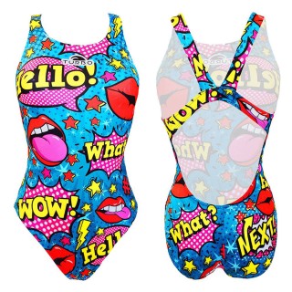 涡轮女式宽肩带泳衣 流行漫画 8306391