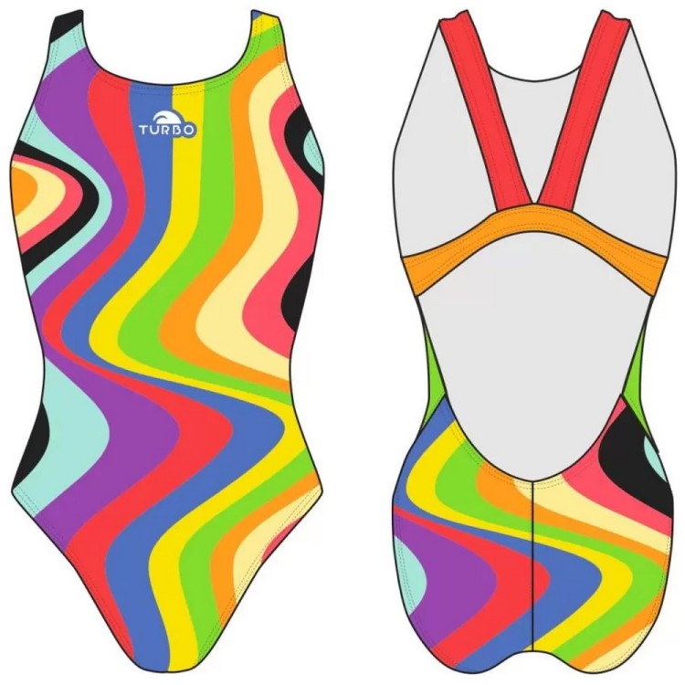 Turbo Swimming Swimsuit Womens Wide Strap Twist 8316501