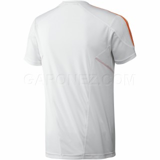 Adidas Легкая Атлетика Футболка с Коротким Рукавом Response 3-Stripes Short Sleeve Цвет Белый/Оранжевый Z27412