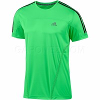 Adidas Легкая Атлетика Футболка с Коротким Рукавом Response 3-Stripes Short Sleeve Цвет Зеленая Цедра/Черный Z74129