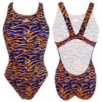 Turbo Swimming Swimsuit Womens Wide Strap Top Tiger 8315251