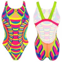 Turbo Swimming Swimsuit Womens Wide Strap Technic Fluor 8314801