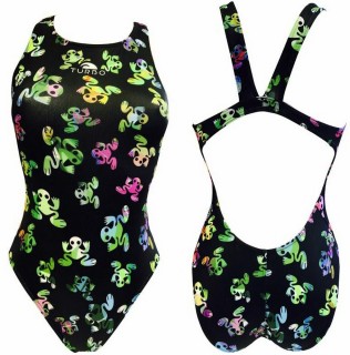 涡轮游泳女式宽肩带泳衣 青蛙 8303741