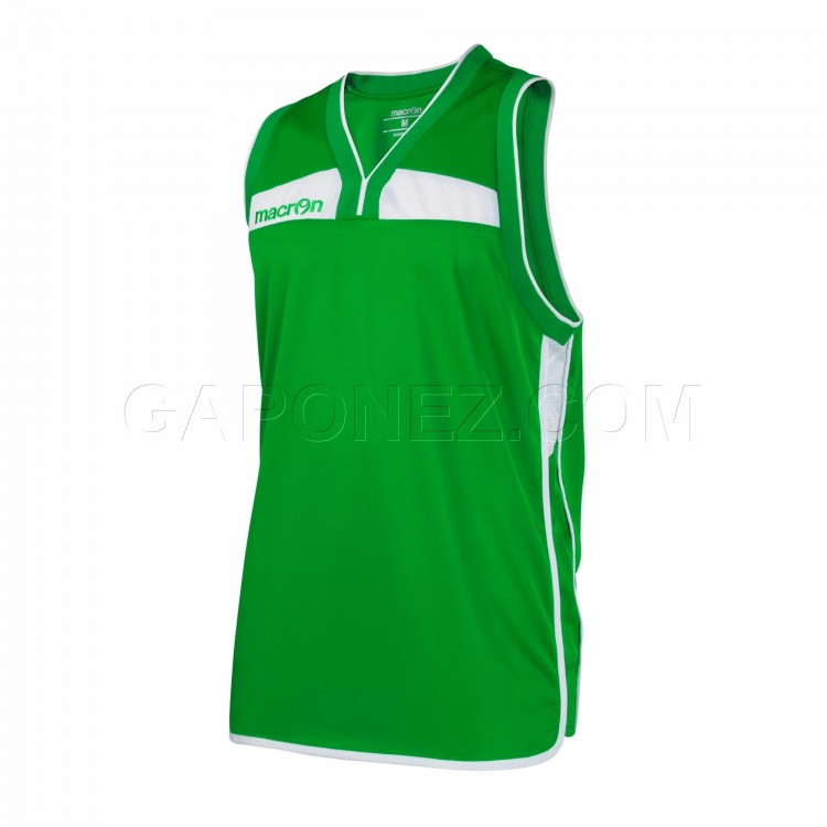Macron Баскетбольная Майка Arsenic Зеленый/Белый Цвет 45280401
