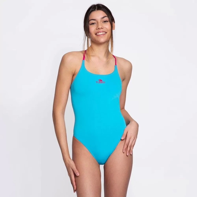 Turbo Swimming Swimsuit Womens Thin Strap Comfort Cross 89343