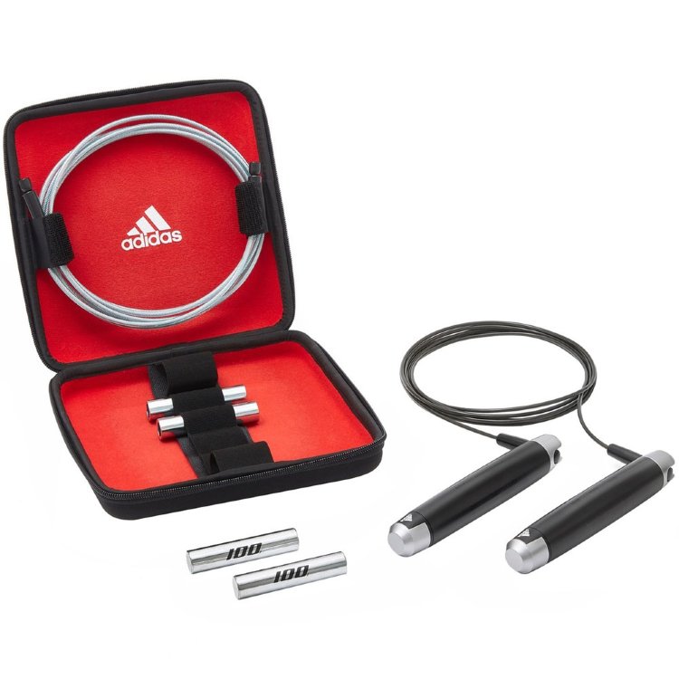 Adidas Skipping Rope Set with Carry Case Black Color (ADRP-11012) Q07653