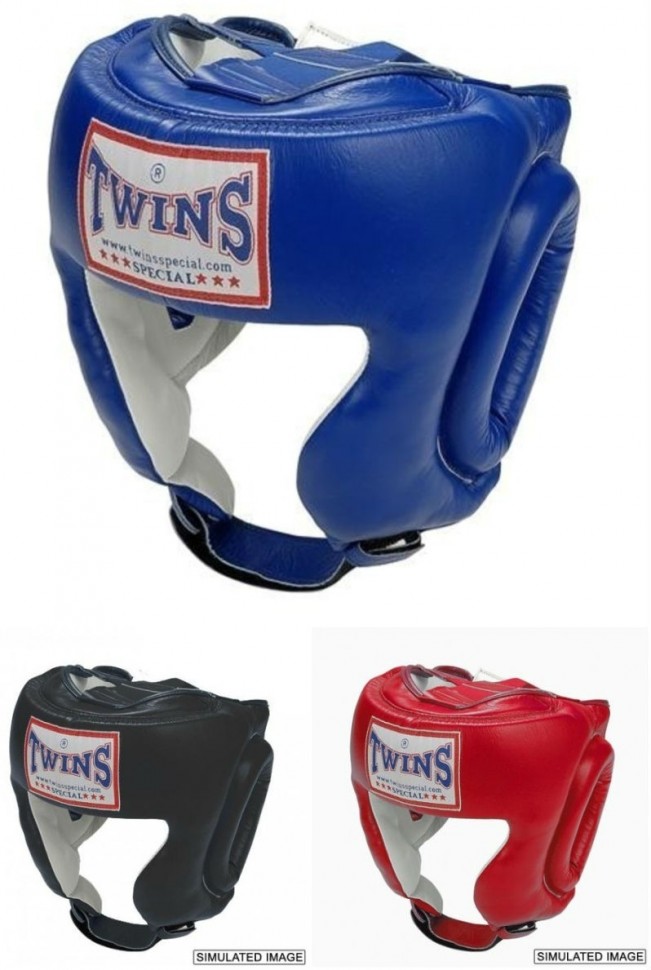 Blue, Large Green Hill HEAD GUARD TRAINING BOXING OPEN FACE HEADGEAR BLACK RED BLUE