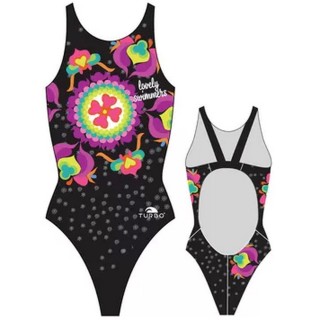 涡轮游泳女式宽肩带泳衣 可爱的游泳者 898861