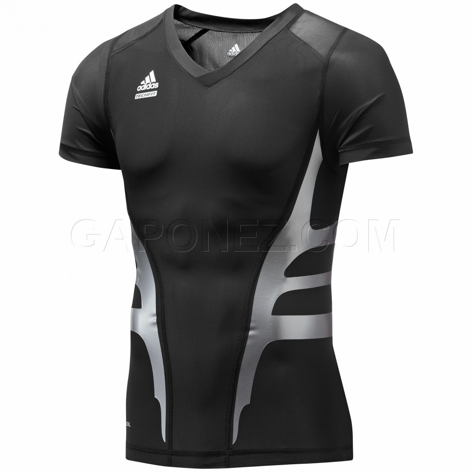 Adidas Tee Short Sleeve TECHFIT Black Color P56863 Men's TF PW SS Gaponez Sport Gear