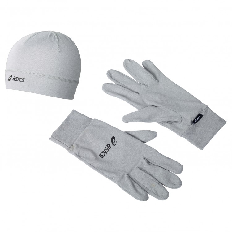 Asics Set of Gloves and Beanie Hat 114706