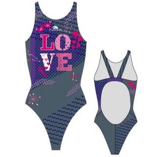 涡轮游泳女式宽肩带泳衣 爱永远 898491