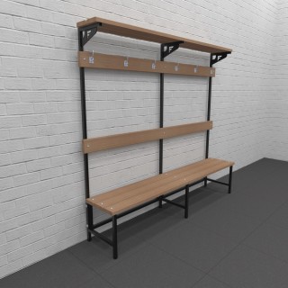 Fighttech 更衣室单面带架子长凳 DB4
