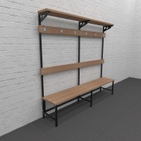 Fighttech Bench for Changing Room Single Sided with Shelf DB4