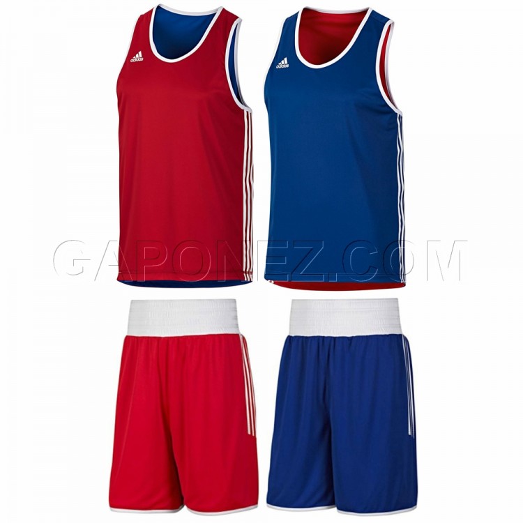 Adidas Boxing Apparel (Wear) Amateur Set (Reversible Punch) Blue/Red