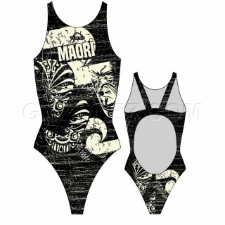涡轮女式宽肩带泳衣 毛利语 899041