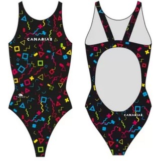 涡轮女式宽肩带泳衣 金丝雀党 8306751