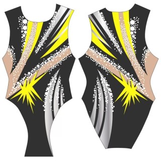 涡轮 花样游泳泳衣 宽肩带 同步模型 H10