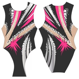 涡轮 花样游泳泳衣 宽肩带 同步模型 H10