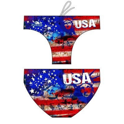 Turbo Water Polo Swimsuit USA Wall 730253