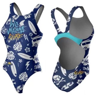 涡轮女式宽肩带泳衣 我们要冲浪 8307521