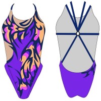 Turbo Synchronized Swimming Swimsuit Thin Strap Sincro Modelo ES004