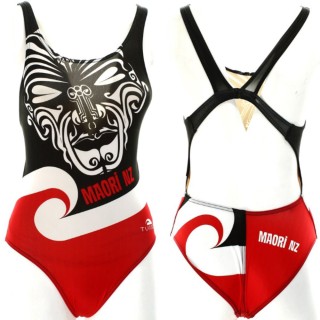 涡轮游泳女式宽肩带泳衣 毛利人 新西兰 892911