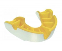 Opro Mouthguard Single Row Silver WH/YL