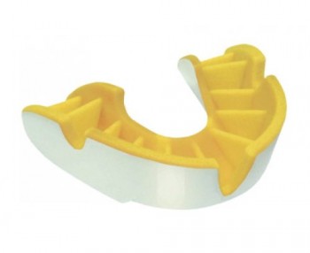 Opro Mouthguard Single Row Silver WH/YL 