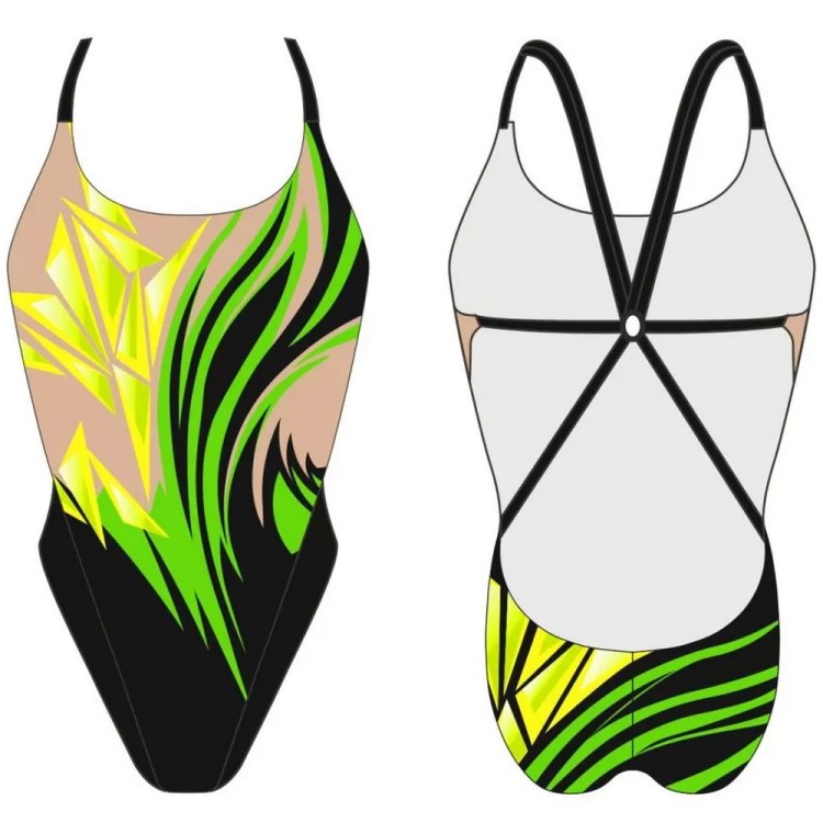 Turbo Synchronized Swimming Swimsuit Thin Strap Sincro Modelo ES005