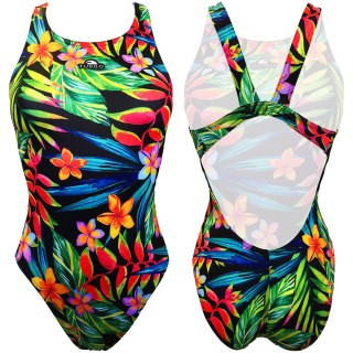 涡轮女式宽肩带泳衣 活力丛林 8308261