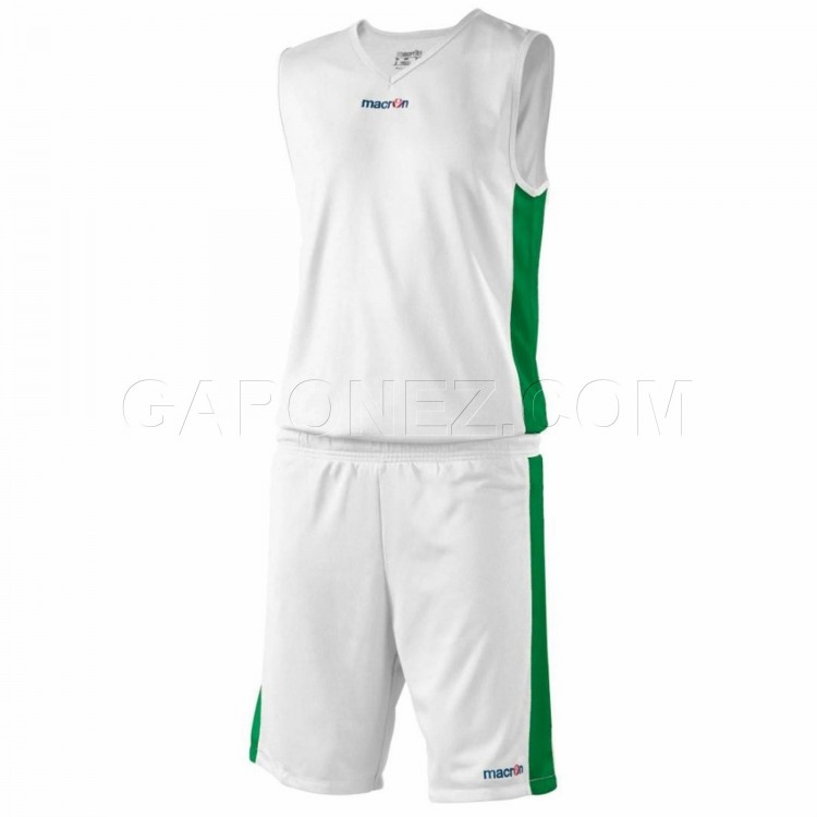 Macron Баскетбольная Форма Arkansas Белый/Зеленый Цвет 43150104
